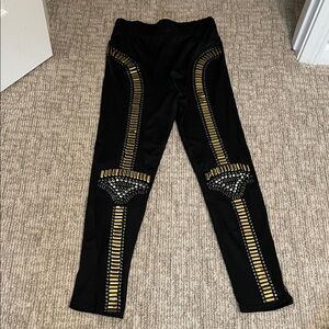 Black and Gold Women's Leggings